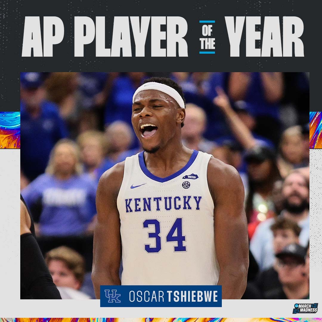 Another honor for Big O 🏆

Kentucky’s Oscar Tshiebwe takes home AP Player of the Year 👏