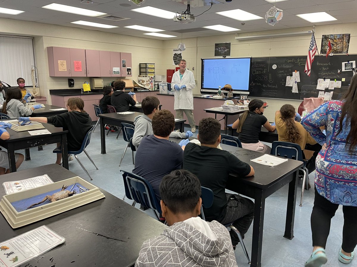 APCaplinPBCSD's tweet photo. Omni Middle Frog Dissection in 7th Grade Science Class 🐸 @Omni_Middle @omniptsajaguars @NDeluz @MichaelCrumAp @JZ_Science @Kjack_science @PBCSDScience @HowardHepburn @licatap https://t.co/QAwBOLIILY