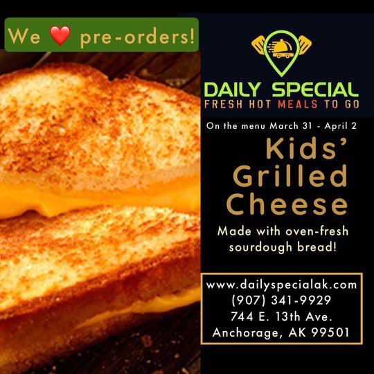 DailySpecialAk's tweet photo. Today at Daily Special!  Open 4-9pm Thursday- Saturday!  #foodies #anchorage #cheflife #vegetarian #Vegan #burgers #cheeseburger #bacon #tatertots https://t.co/047BoG398B