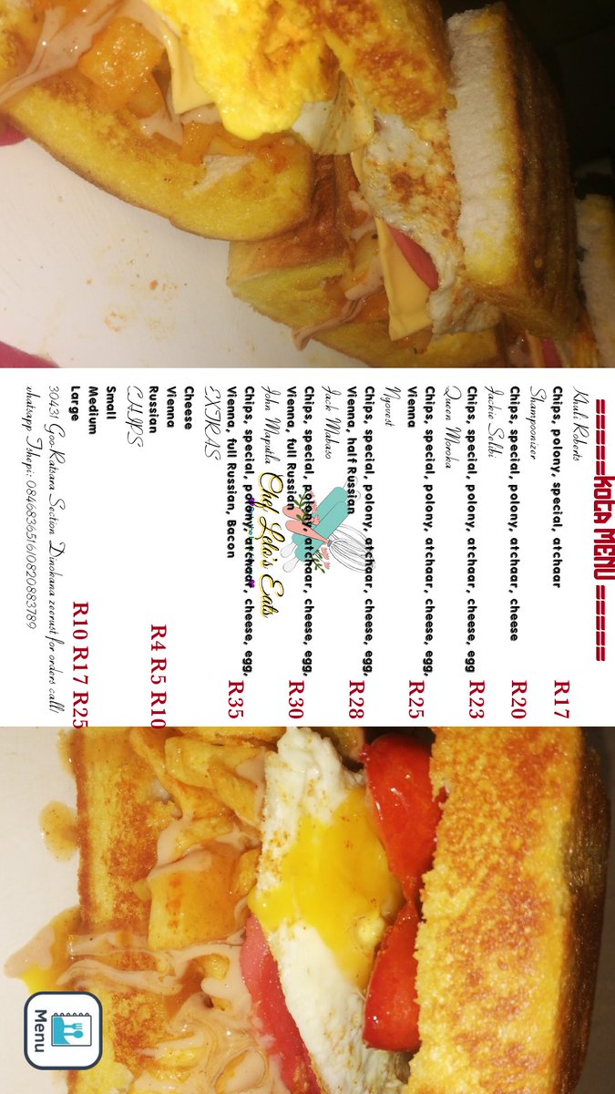 lelo_chef's tweet photo. #AbsaSmallBizFriday Everyday we grow. One day sizopopa. The satisfaction i get when a customer is happy with what i offer them gives me the courage to keep pushing and never give up. #Dinokana #Zeerust #NorthWestProvince https://t.co/mgeXuxul60