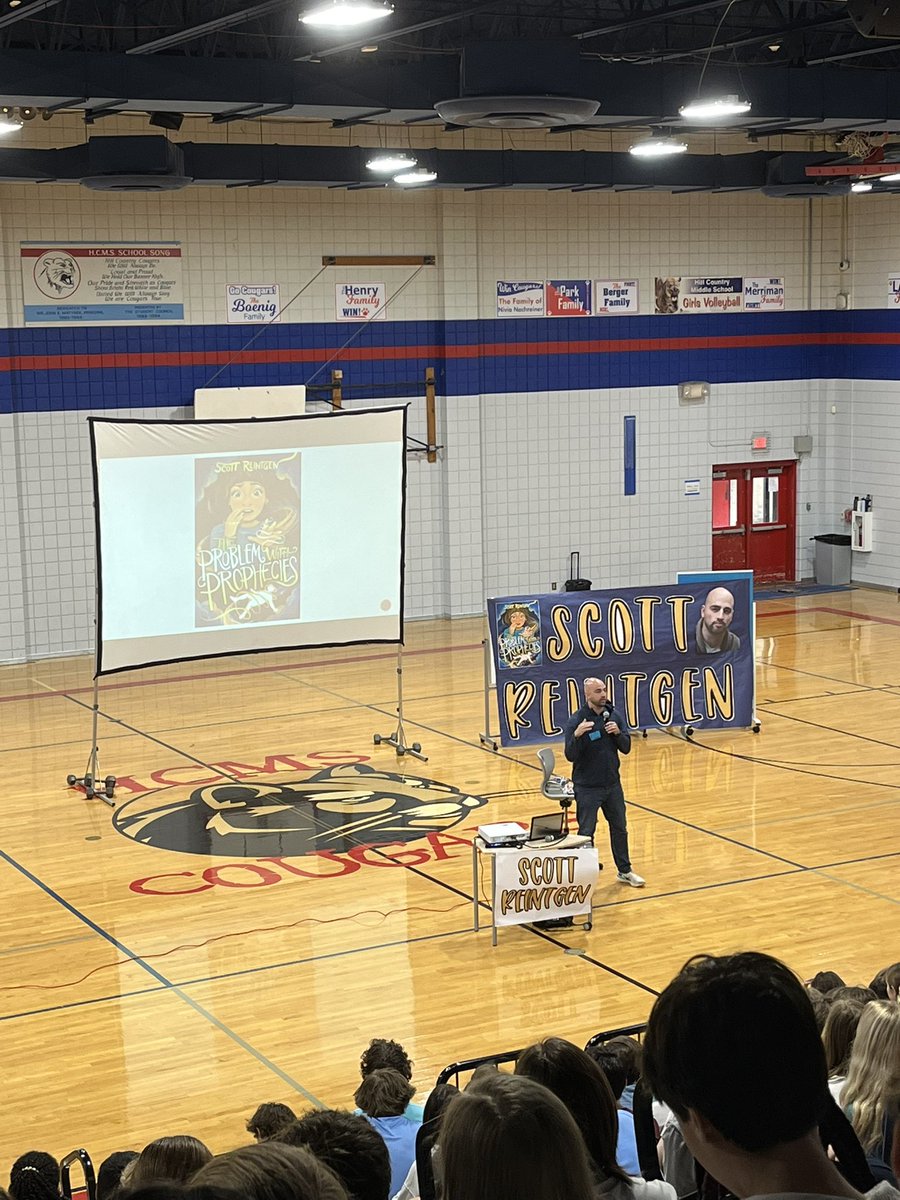 Tourdenance's tweet photo. Enjoyed our author visit with @Scott_Thought at school on Wednesday! #theproblemwithprophecies https://t.co/r5NwT1a9fK