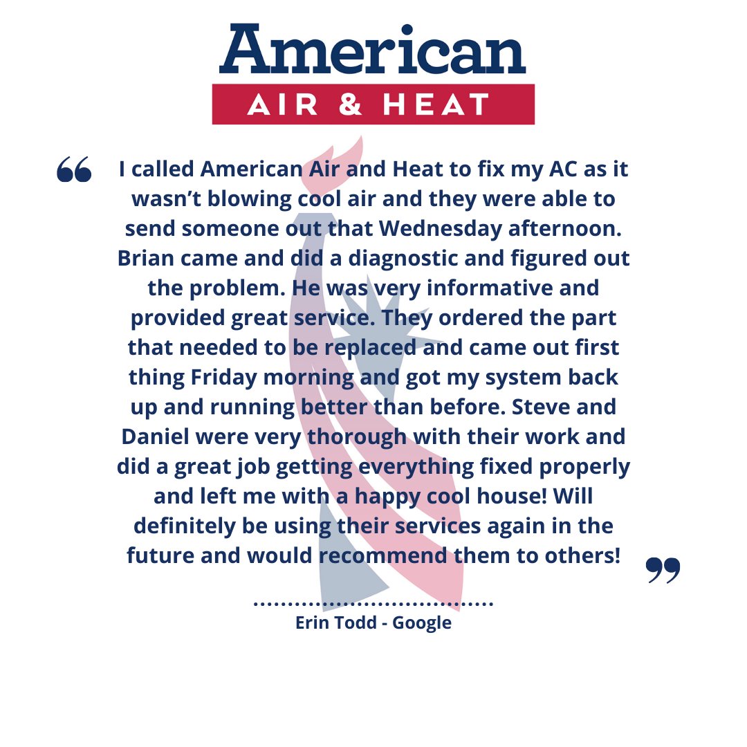 AAHCF's tweet photo. Thanks for the awesome #feedbackfriday, Erin! We love to hear about your experiences with our service, have you reviewed our company yet? https://t.co/aKM9rzcVQH