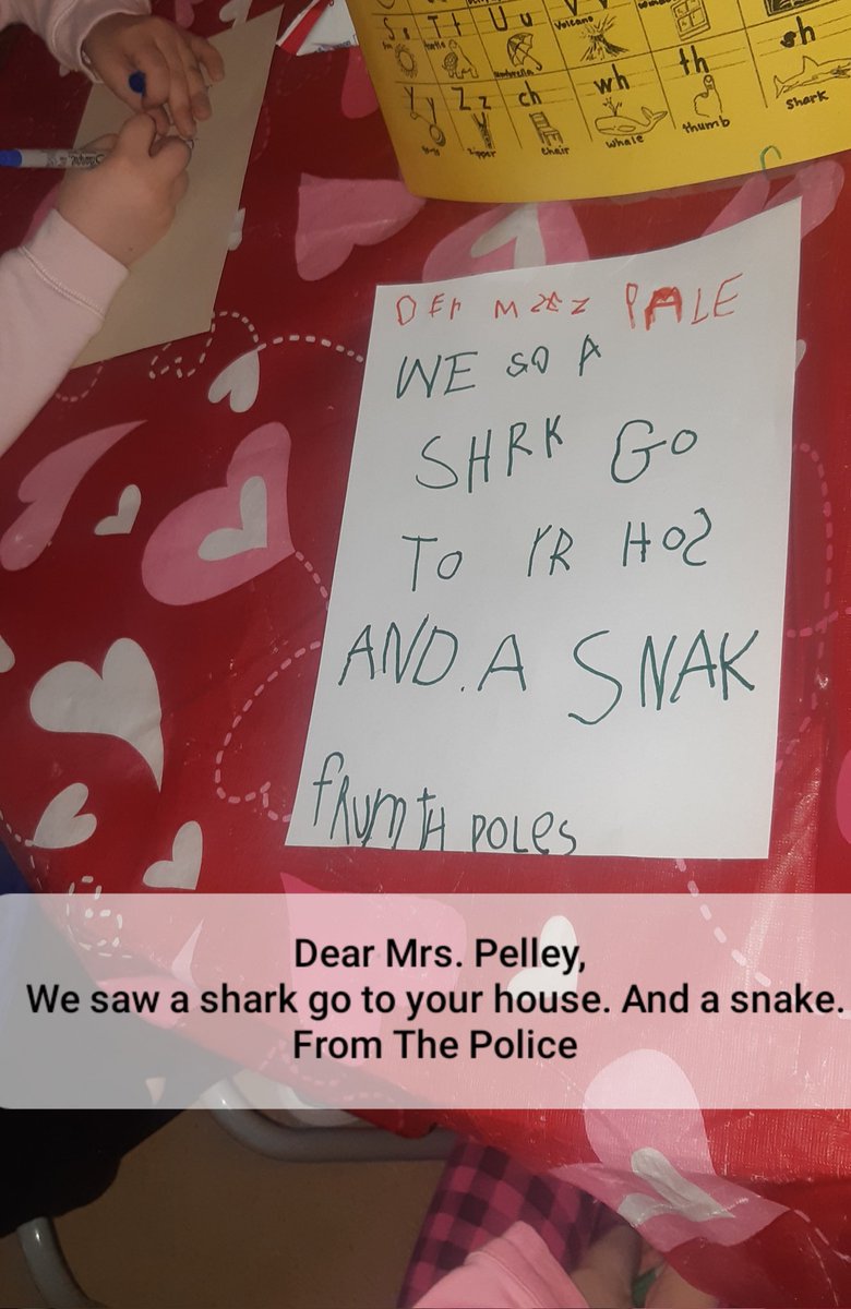 We have a few silly April Fools pranksters! They had so much fun playing fun little jokes this morning. They decided to write prank letters to their gym teacher and principal with some shocking news 😲😂. 
#Kindergarten #AprilFools #writingthroughplay
<a href="/Elwoodelementar/">Elwood Elementary</a> <a href="/NLESDCA/">NLESD</a>