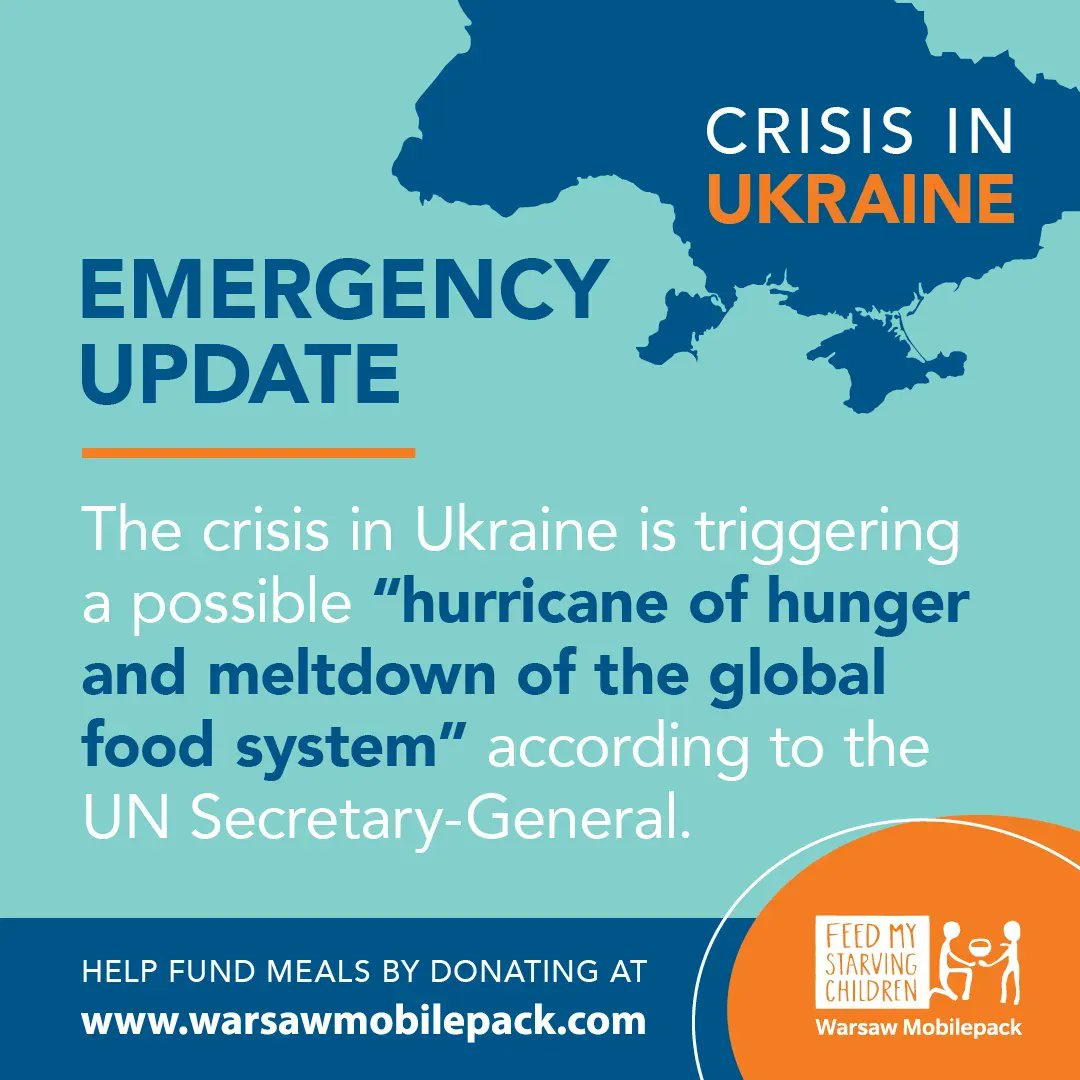 WarsawMobilePak's tweet photo. FMSC is responding to need in Ukraine and around the world. We have committed to ship 4.5 million meals to Ukraine and Eastern Europe while still providing the meals promised to our global partners. Please donate to help fund meals at https://t.co/aNhofHWB12. #Ukraine https://t.co/Q2MLOwLg16