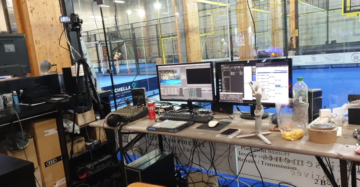 AssoVideoTech's tweet image. Notre régie est presque prête pour demain. Nous assurons la diffusion en direct du tournoi Hattori Sushi organisé par LR Padel Squash au #LeFiveLaRochelle sur notre chaîne Youtube 👉 youtube.com/playlist?list=…
#Padel #P1000 #larochelle