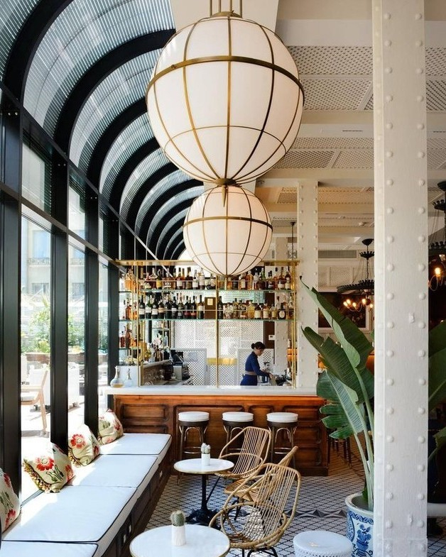 While I have shared this location before, anytime I come across this design I just can't help but share it. This is definitely one of those restaurants that has a permanent spot on my #wishwewerethere Fridays. The gorgeous lighting and vibrant colors make it such a beautiful spac