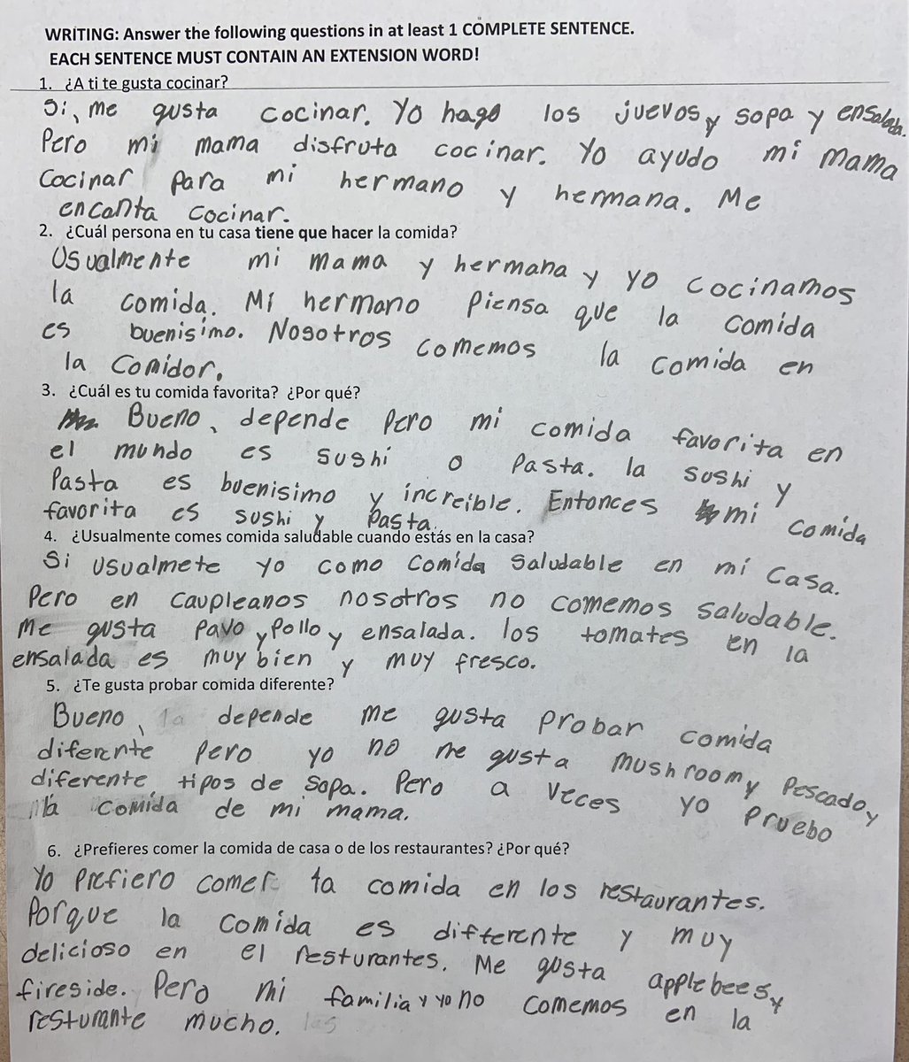 str8upspanish's tweet photo. So proud of my Span 1 classes! Different levels of proficiency with 1 goal in mind…getting better! Before assessments I give a pep talk + say “Let’s really see what u can do,show off as much as u can.” Results=happy students willing to communicate MORE!!! #pathtoproficiency https://t.co/i51qdcJ7iE