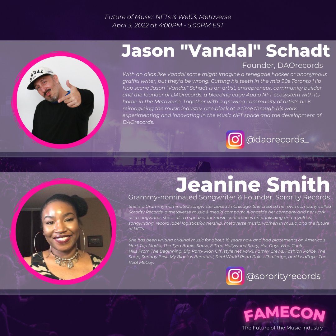 vandigital's tweet photo. Gonna be a packed weekend! Picking up @renstern_eth @senspace_studio and on another panel with #FameCon Sunday with @RecordsSorority & more!
https://t.co/7hbJNixUR4 https://t.co/ynAX1EsDf2