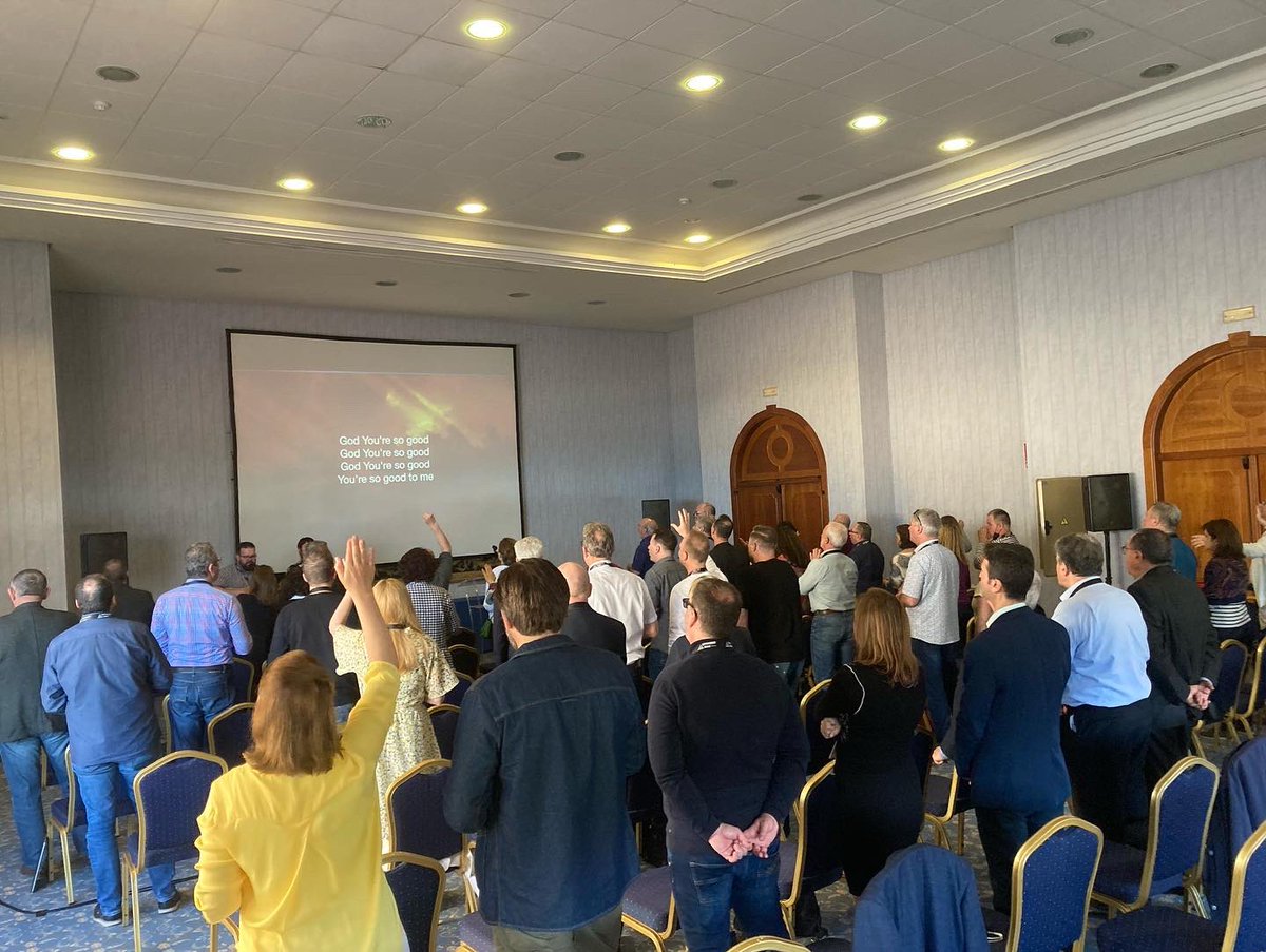 SeanandSusan's tweet photo. Such a privilege to represent CCI at a Conference for European National leaders this last couple of days. The most moving time was when we received a prayer report from the Ukrainian Church and a dear Pastor in Kiev gave us all an update. Not a dry eye in the place 💙💛 https://t.co/j7uq44BwtE