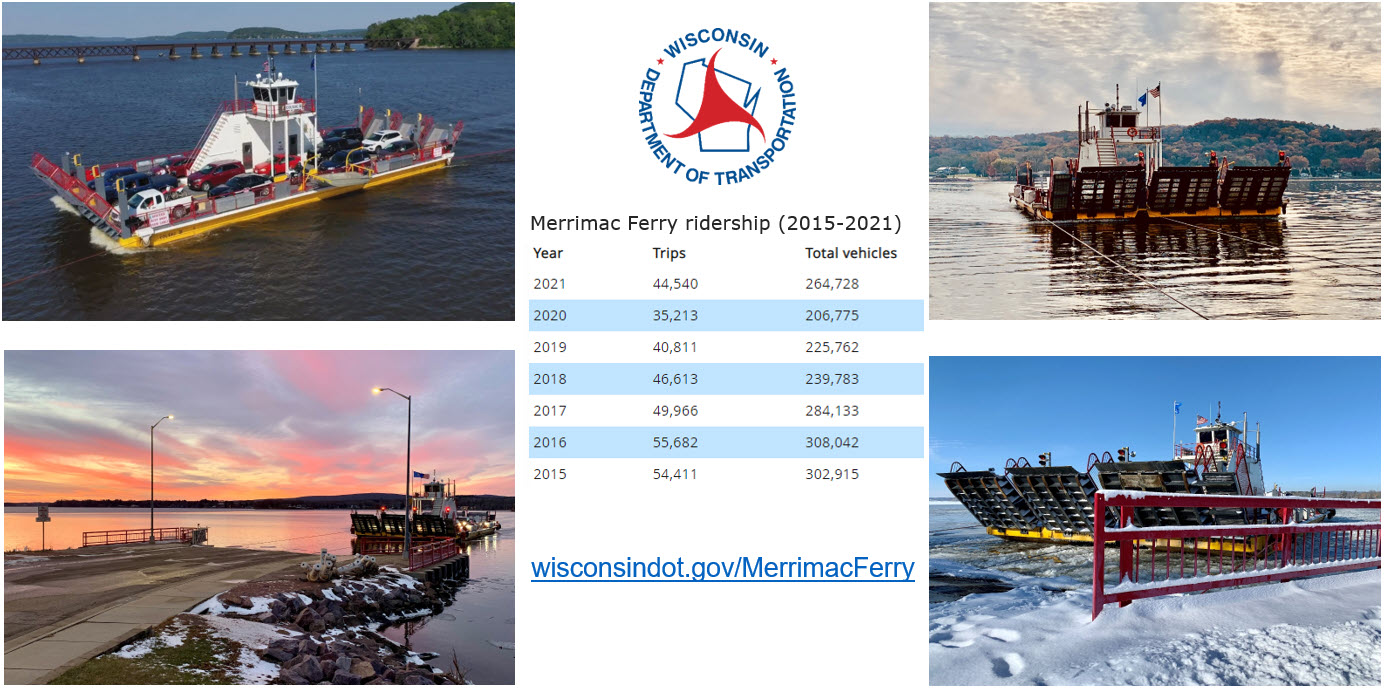 Wisconsin DOT on Twitter "ICYMI The Merrimac Ferry opened for the 2022 season this week. The