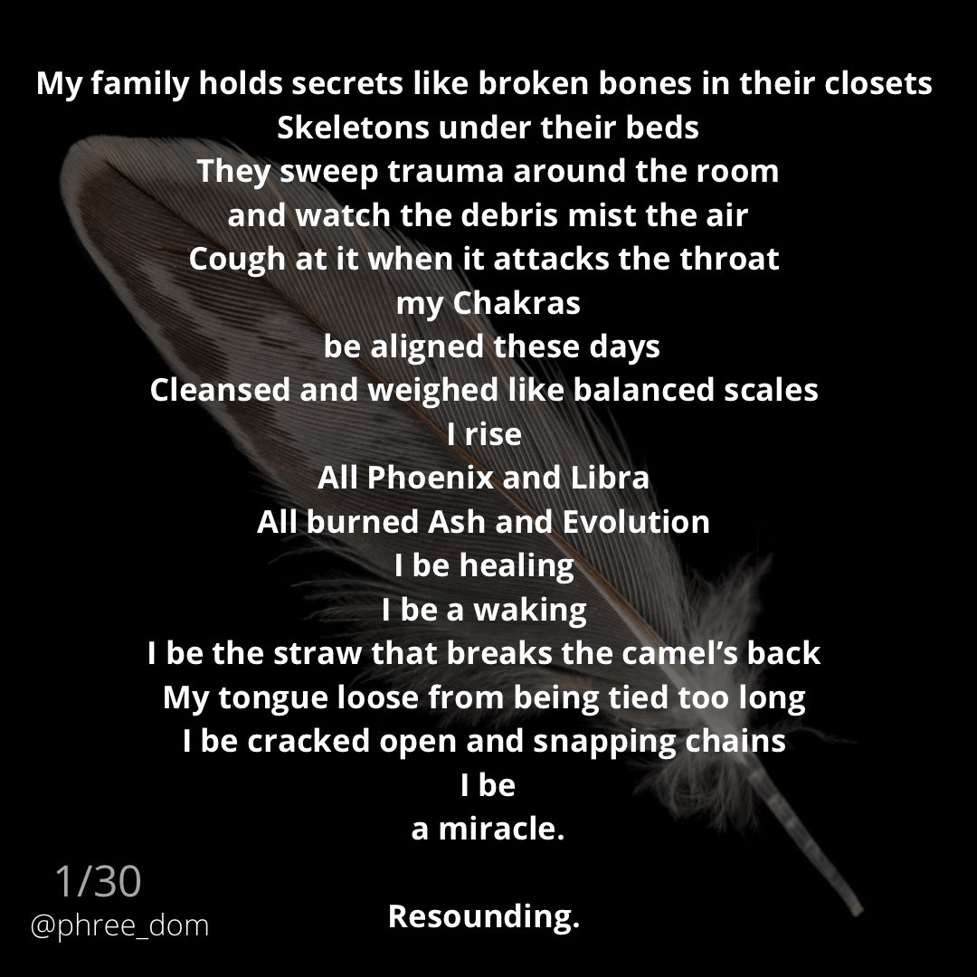 phree_dom_is's tweet photo. Happy National Poetry Month! 

#nationalpoetrymonth #poet #phreedomis #phree #healingjourney #artishealing #artistherapy #30for30 https://t.co/ycUsJP7GhG