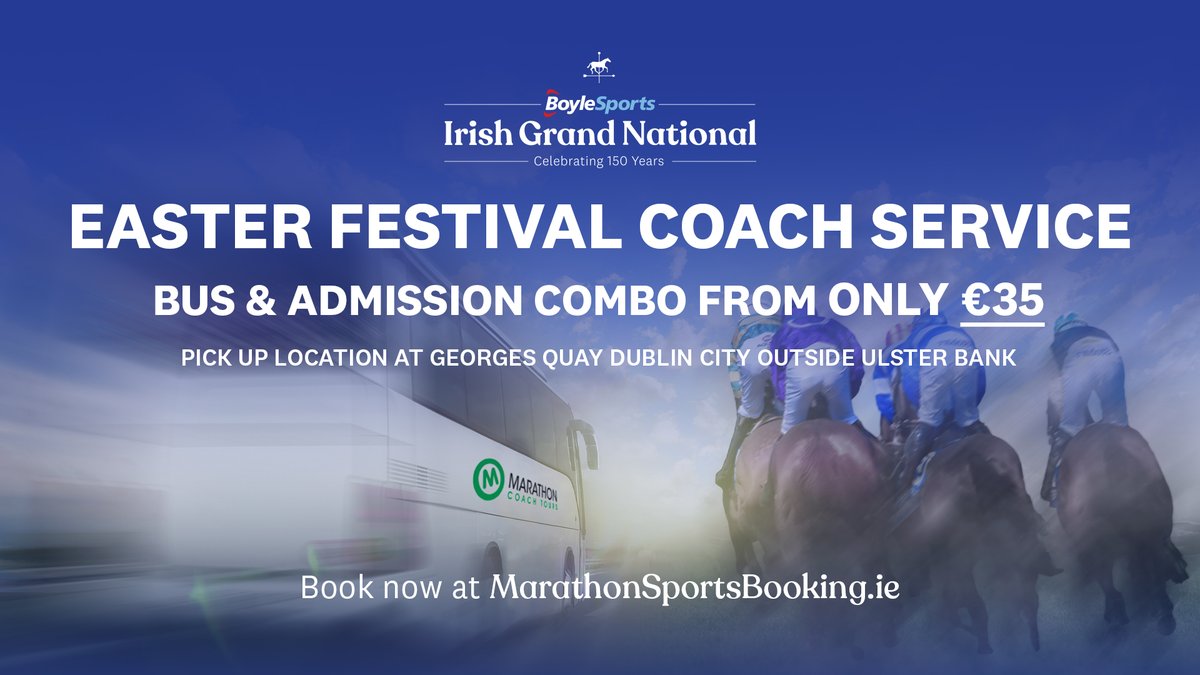 HRIRacing's tweet photo. Getting to the races for @Fairyhouse Easter Festival couldn't be easier! πππ
There is a direct bus service running from Dublin and a shuttle service from the M3 parkway.
Full details of all services here
β‘οΈ https://t.co/IAZgfoSBkB
#Fairyhouse150 #EasterFestival #BoylesIGN https://t.co/76RQLrisxO