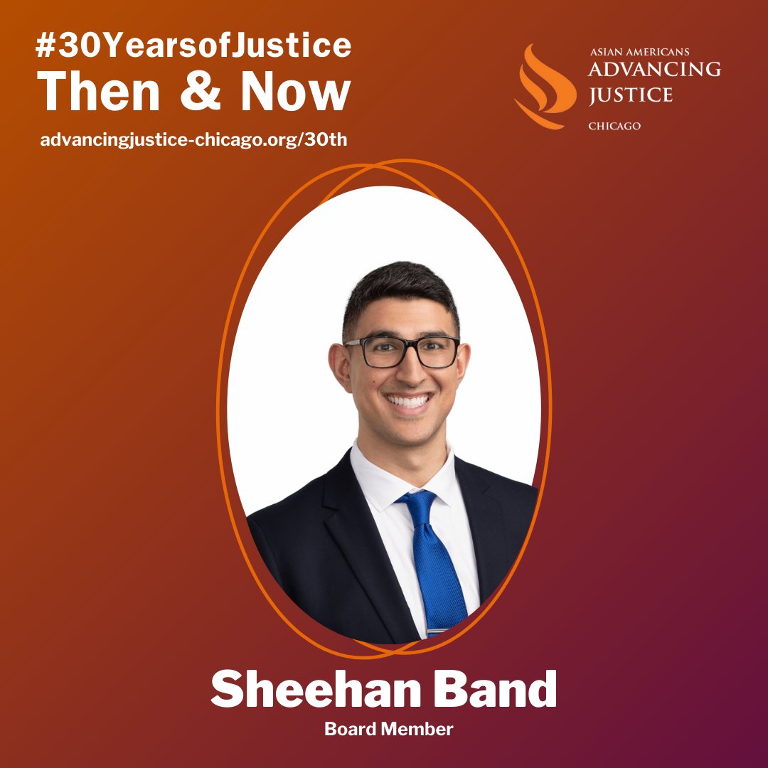 AAAJ_Chicago's tweet photo. As our 30th Anniversary Celebration nears May 5th, we're excited to share stories of impact from our staff & board members, both then & now. First up is board member & 30th Anniversary Celebration co-chair Sheehan Band! Celebrate #30YearsofJustice with us: https://t.co/DaHExCpjOx https://t.co/d6UuoKpark