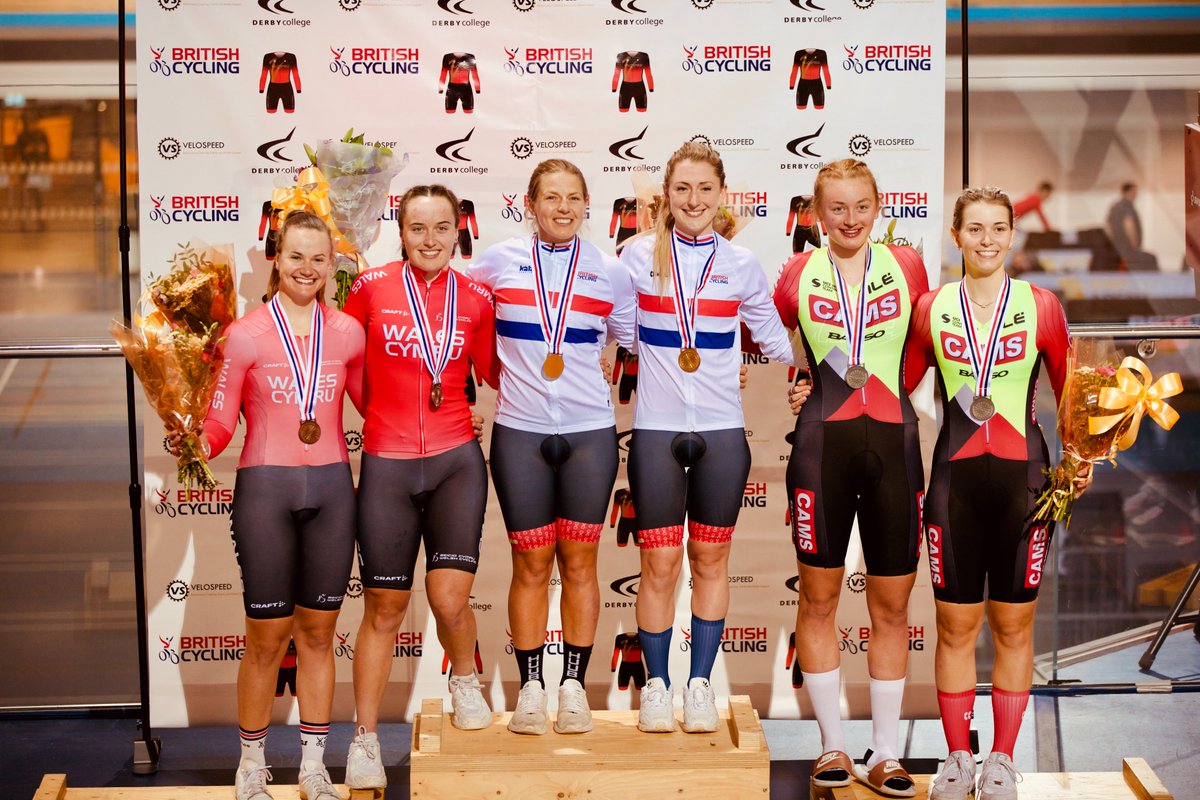 Laura Kenny and Neah Evans are your 2022 National Madison Champions after tonight's exciting Women's race at @derby_arena 🙌 🥇 Laura Kenny and Neah Evans 🥈 Sophie Lewis and Maddie Leech 🥉 Ella Barnwell and Jessica Roberts 📸 Alessandra Bucci