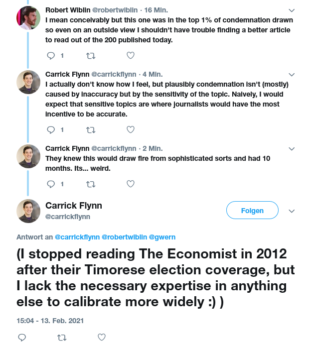 HenryPicklesPDX's tweet photo. This just in. A follower of Carrick Flynn's personal Twitter account has sent me this. In his own words Carrick lacks the necessary expertise in anything other than the Timorese election of 2012. He wrote this last year by the way. #or06 https://t.co/lRB82eOhYX
