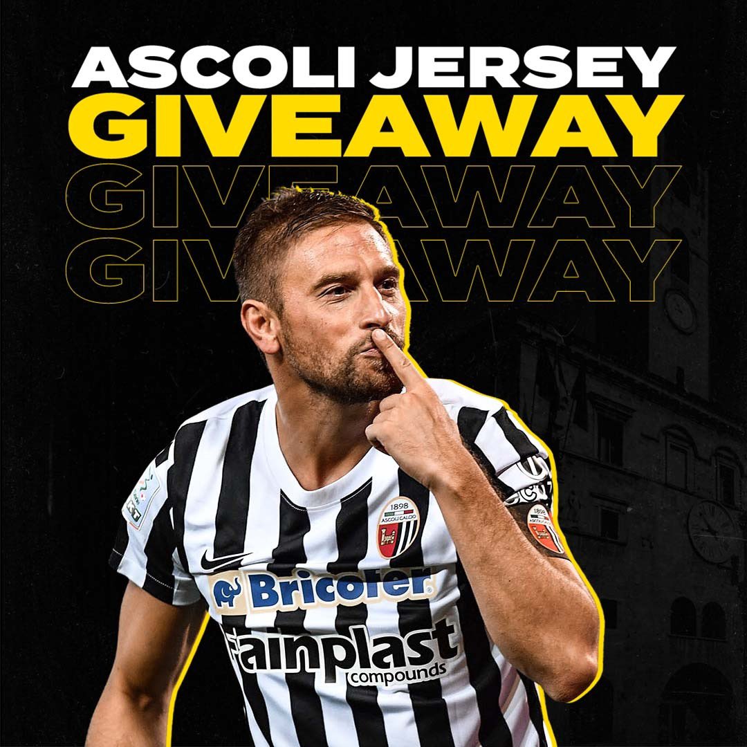 IFTVofficial's tweet photo. ⚠️ JERSEY GIVEAWAY ⚠️

Ascoli take on Pordenone, every game is a MUST WIN in the final stretch for promotion. FORZA ASCOLI ⚪⚫

A personalized jersey is given away for each point Ascoli get this season

TO ENTER:

1. Follow @ascolicalciofc 
2. RT this post
3. Reply your size https://t.co/MuNlUIIQDT