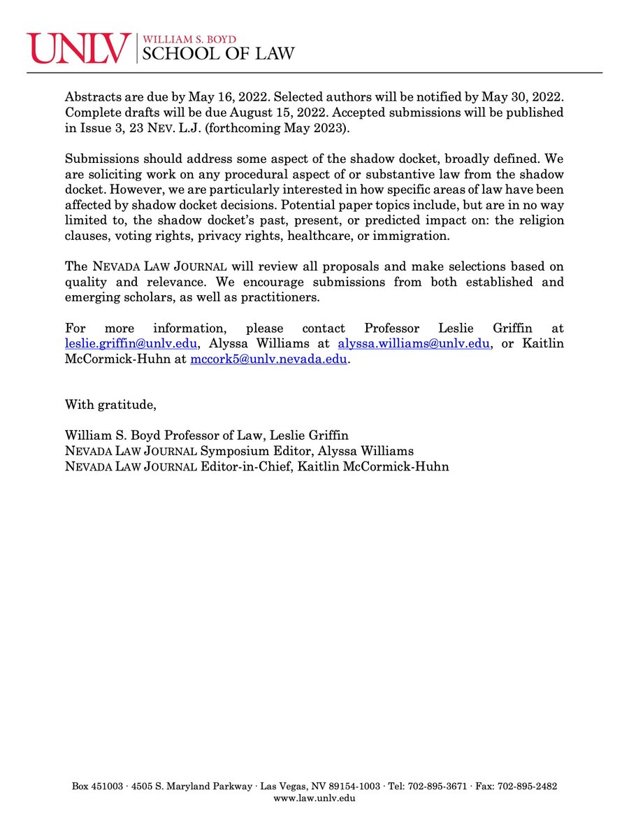 Nevada Law Journal tweet media