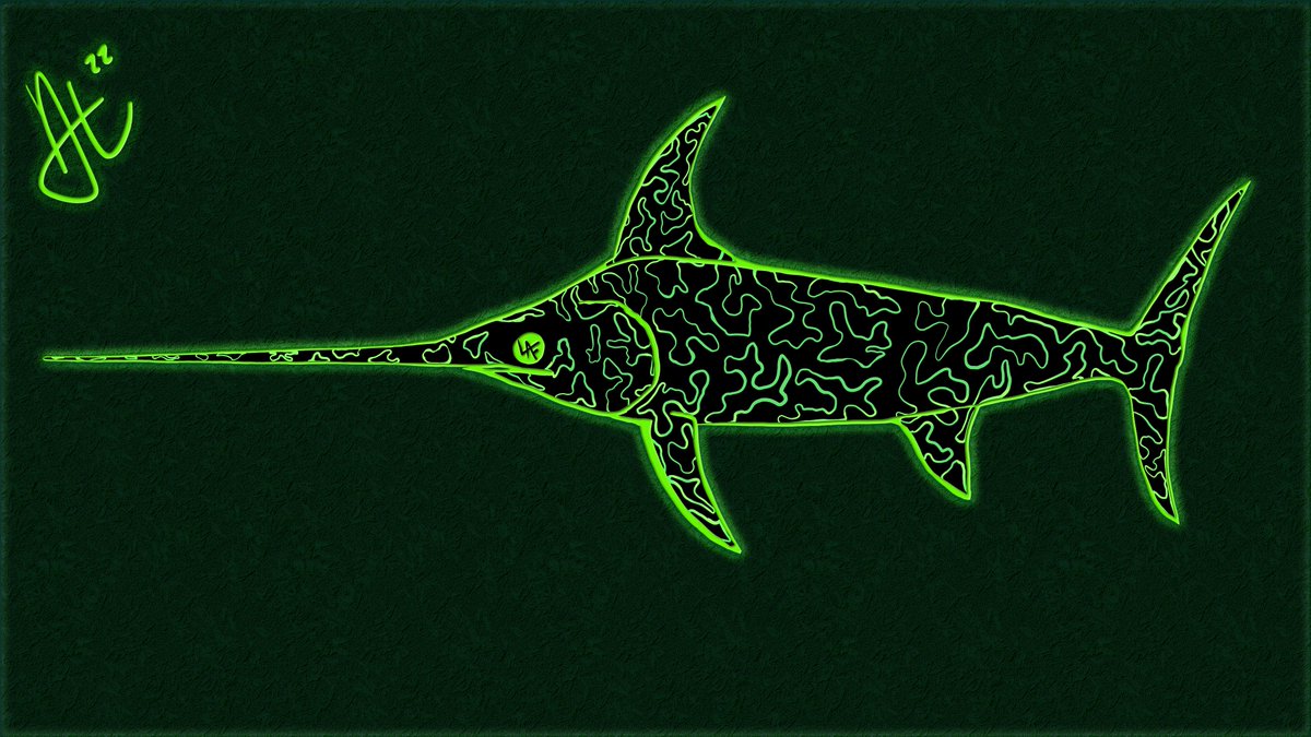 LAF_Gallery's tweet photo. Electric Swordfish on the prowl.. Retweet and Like! Stay tunned for the NFT drop. https://t.co/w1RJ3S3Nmn