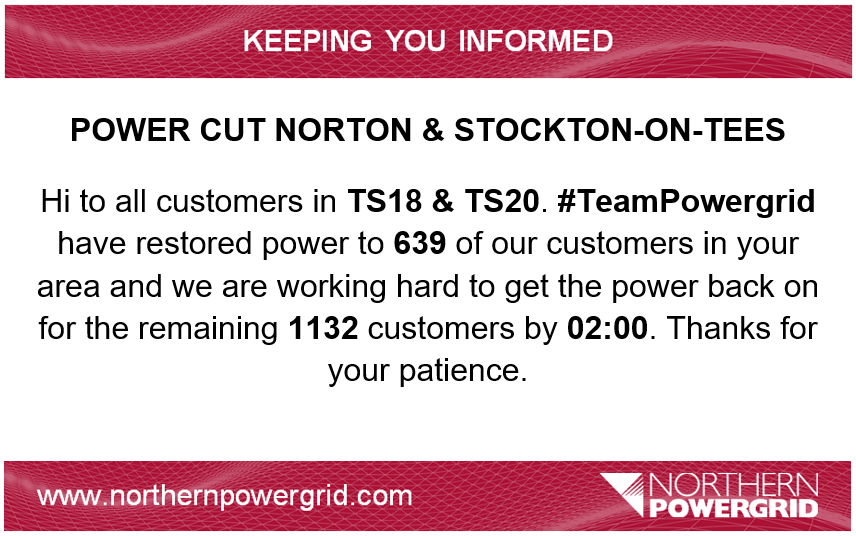 Northpowergrid's tweet photo. #Powercut #TS18 #TS20 #TeamPowergrid https://t.co/yWXJOVKQuW