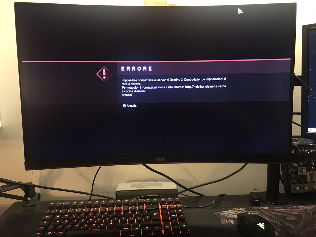 ClaudioOrsi's tweet photo. Impossible to play a game with these servers, same error code as always. This is #Destiny in 2K22 @Bungie @BungieHelp #weasel https://t.co/A8Ok5aFEIU