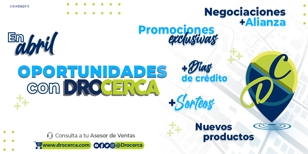 DROCERCA's tweet photo. Llegó #Abril. Nuevo mes, nuevas oportunidades para tu #farmacia.

¡Contacta a tu asesor de ventas! https://t.co/zIL1WBwSOS
