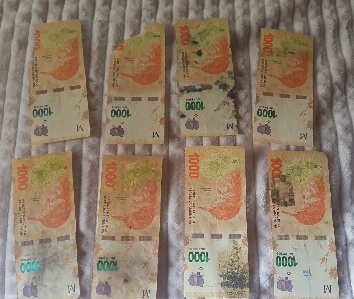 UnaGabyalviento's tweet photo. El cajero automático del Banco Ciudad me entregó estos billetes QUE NO SIRVEN!!!!! #SOLUCIONAMEESTO @RedLinkAR https://t.co/fOjiN4PyS4
