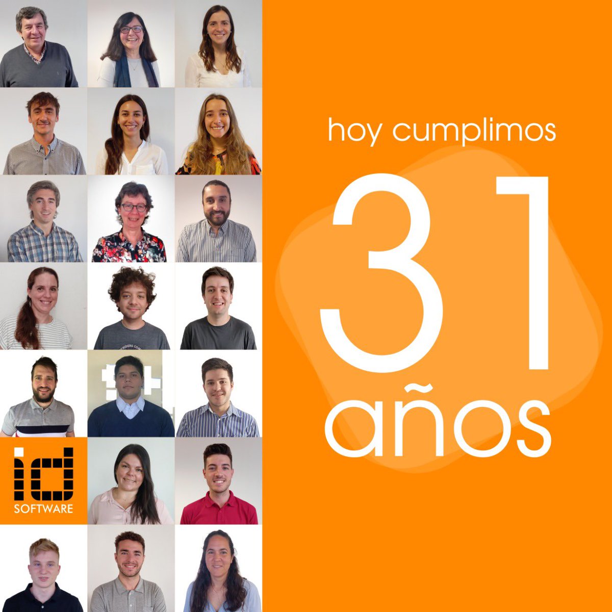 Interdataok's tweet photo. 🔸 Hoy cumplimos 31 años. De trabajo, esfuerzo, dedicación, innovación, pasión y amor por lo que hacemos. 
🔸 Más de 120 clientes.
🔸 Marca registrada: Integra, con más de 25 soluciones específicas. 
🔸 Conformamos un equipo de más de 20 personas.
Feliz Aniversario Interdata! 🧡 https://t.co/yjnXqfA4aI