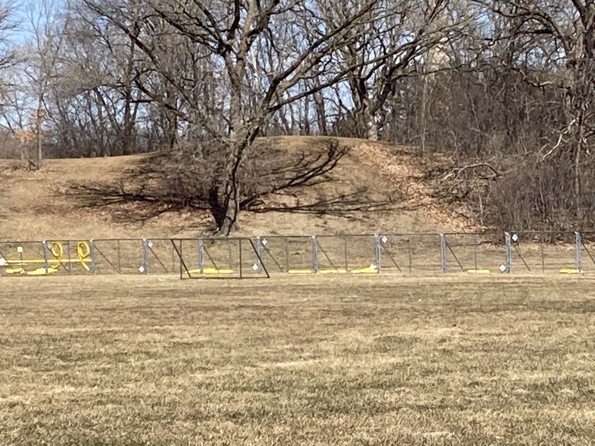Great day at the park. JV team doing its part. Putting up the new chain link portable fence at Barkers Alps #2
