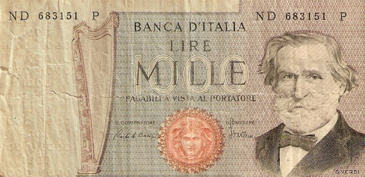 tonyprinciotti's tweet photo. Before the Euro became the standard currency, European countries placed their great composers on banknotes as symbols of national pride. Attached here are:

Chopin: 5000 Polish Zlotych
Debussy: 20 French Francs
Mozart: 5000 Austrian Schillings
Verdi: 1000 Italian Lire https://t.co/ZxC6GEV1aH