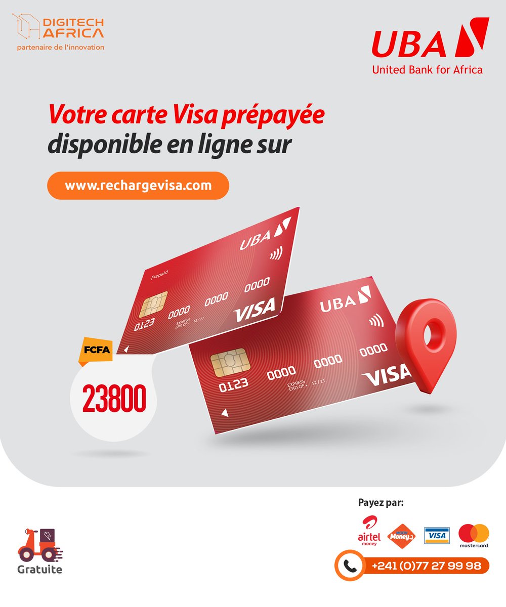 DITES ADIEU AUX FILES D’ATTENTE !!!! 🥳
Achetez votre carte Visa prépayée sur notre site depuis le comfort de chez vous !!!!
🗣 C’est pas tout : la livraison est gratuite 24h 
Et activation 48h ✨
Clickez pour Acheter 👉🏾 rechargevisa.com 
#Orabank #visa #digitechafrica