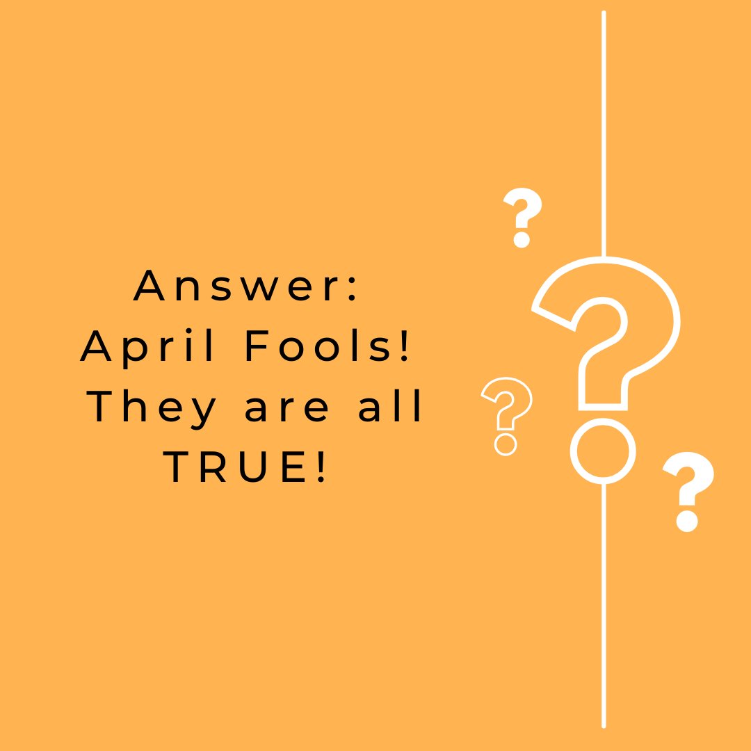 Let's play a game! Which Facts Are False? (Swipe for the answer!)