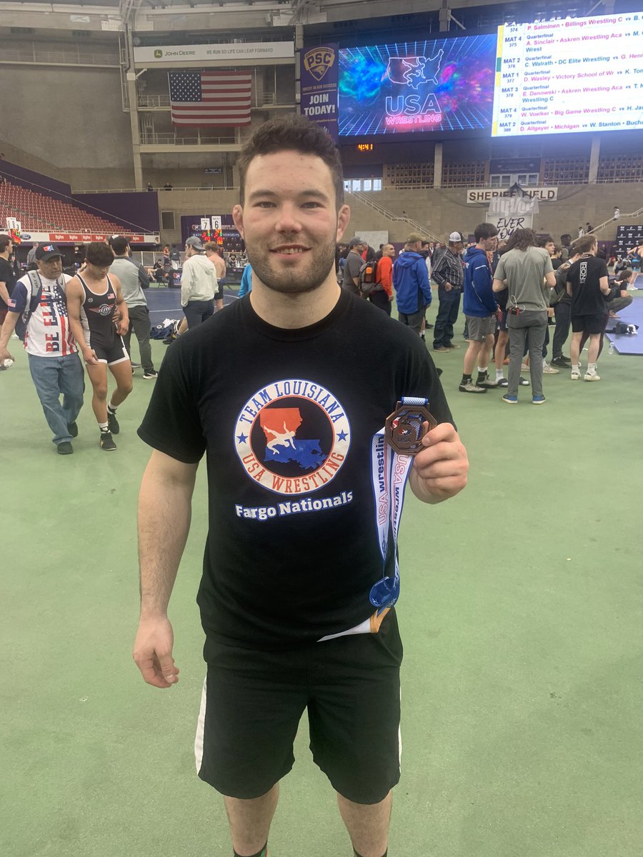 DuhawkWrestling's tweet photo. Congrats Coach @GuyRich197 for placing 🥉 at the Bill Farrell Memorial International at 97kg! https://t.co/mkFCKuqa7r