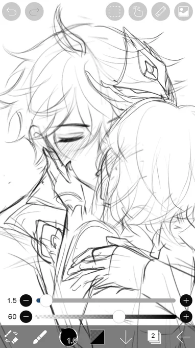 By the end of today I'll probably have a bunch of sketches of them kissy bc I can't decide which pose I want to do for chilumi week 