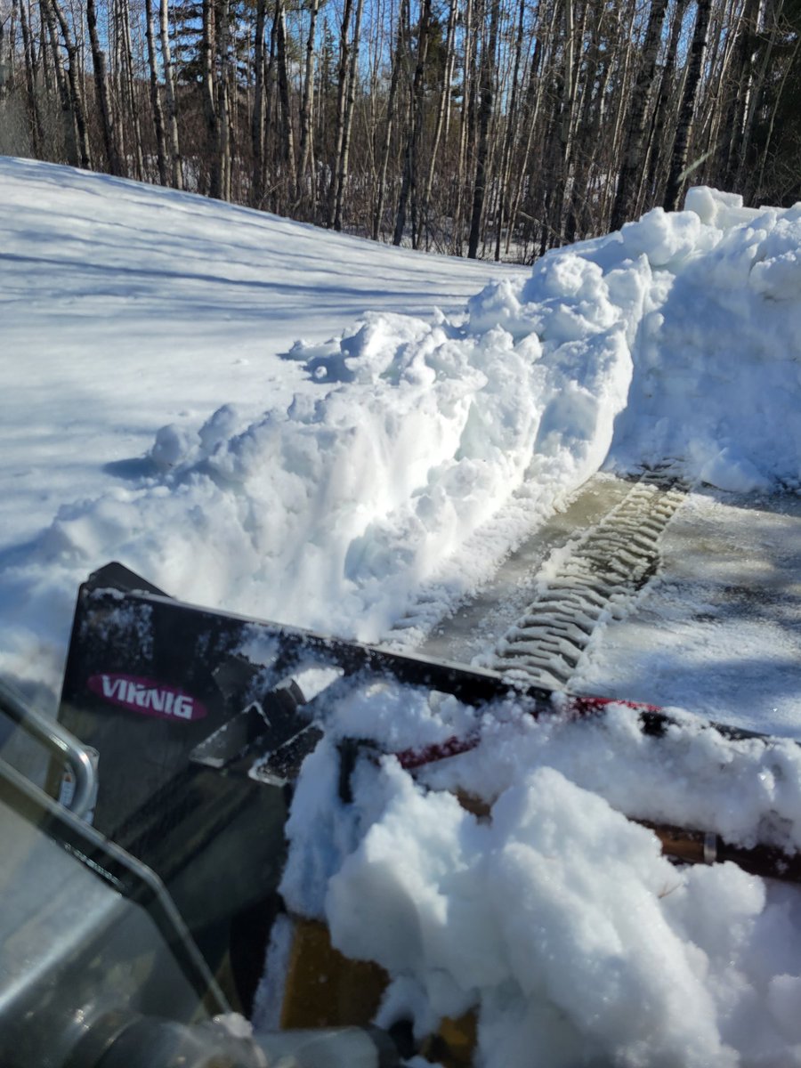 Still over 2ft of snow in the shady areas but finally melting at a decent rate <a href="/athagolf/">Athabasca Golf Club</a>