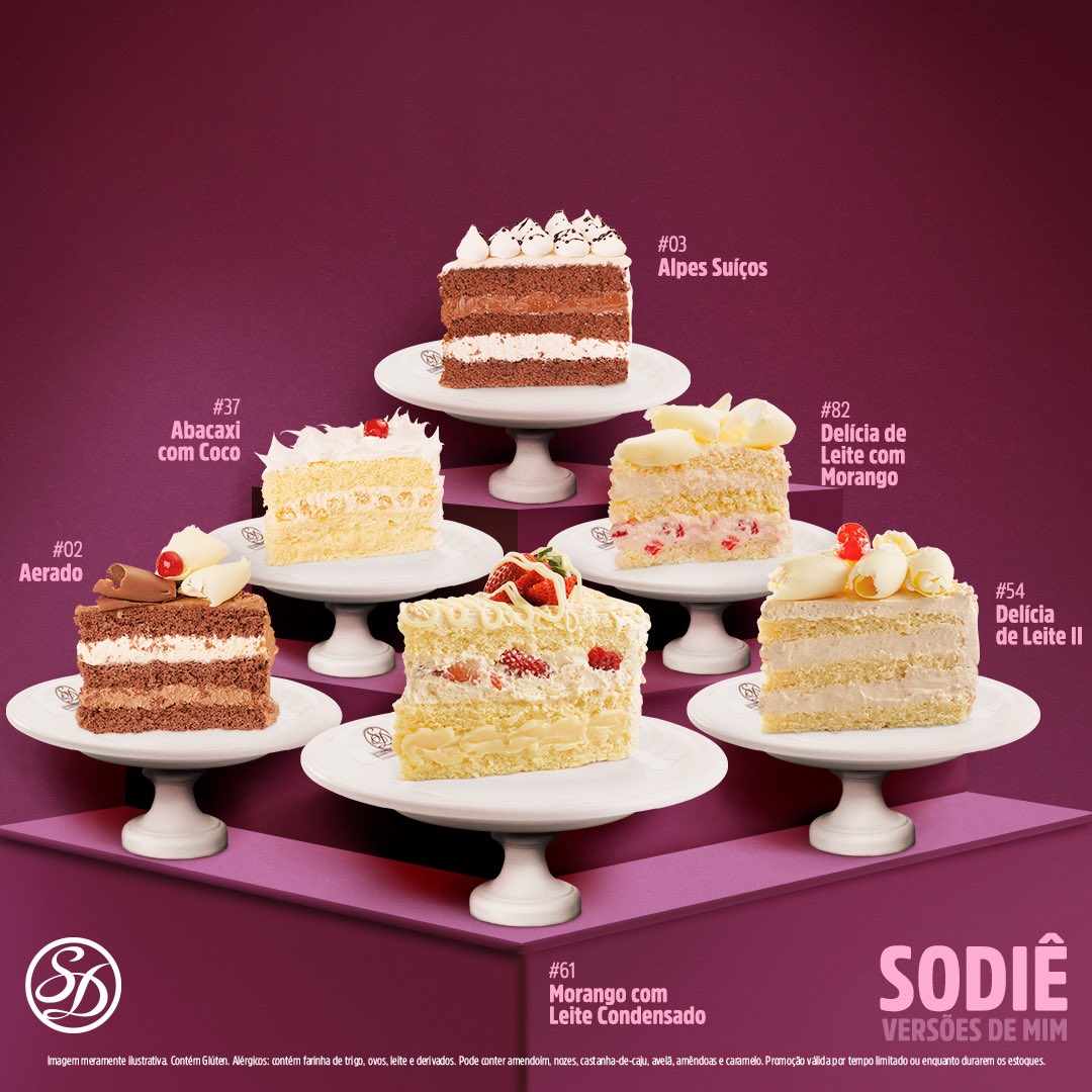 Inspirados na top 1 global da música, apresentamos nosso top 6 de bolos mais queridos por vocês. 

Conte para nós: qual desses sabores você acha mais envolvente? 🤩