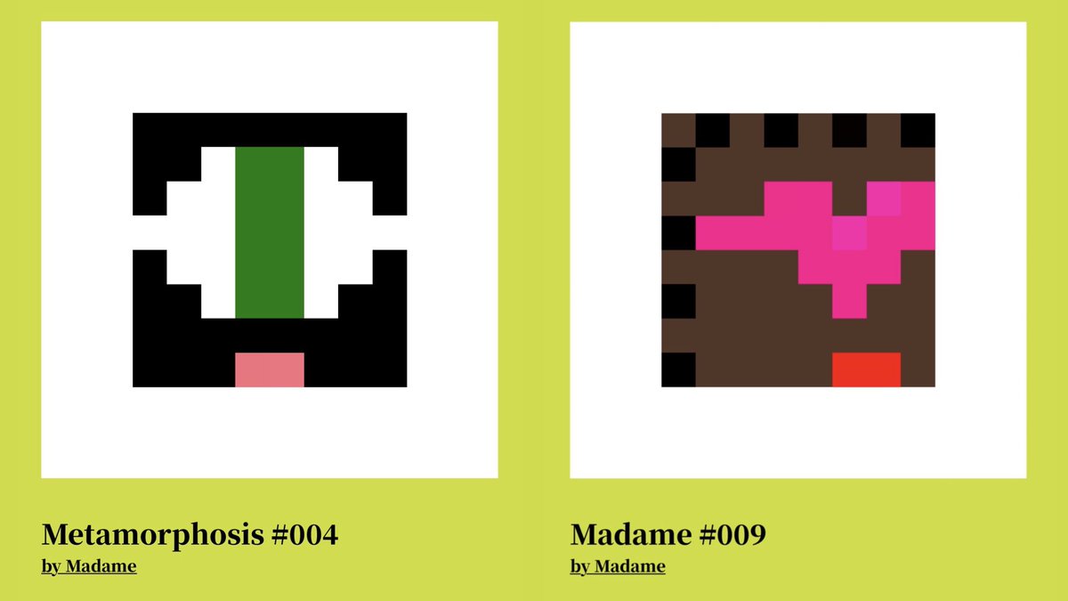 New drops (all are 1/1 editions)✨ <a href="/8bidou/">8bidou</a> 

👽 8bidou.com/item_detail/?i…

💗 8bidou.com/item_detail/?i…

And more new ones: 8bidou.com/inventory/?add…

#8bidou #tezos  #CleanNFT  #NFTCommunity #pixelart