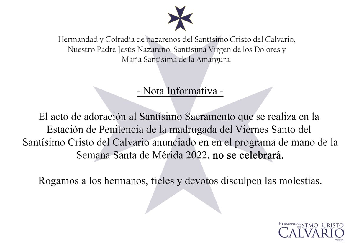 Hermandad del Calvario -Oficial- tweet media