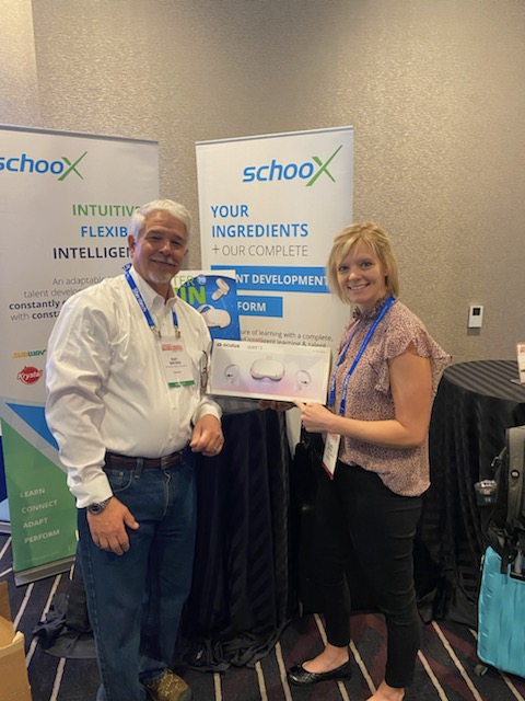 schoox's tweet photo. And the winner is...Kelsey of Walk-On's Sports Bistreaux, Enjoy your Oculus Quest!. And with that #RFISummit is a wrap! https://t.co/4dOWGWIcjn