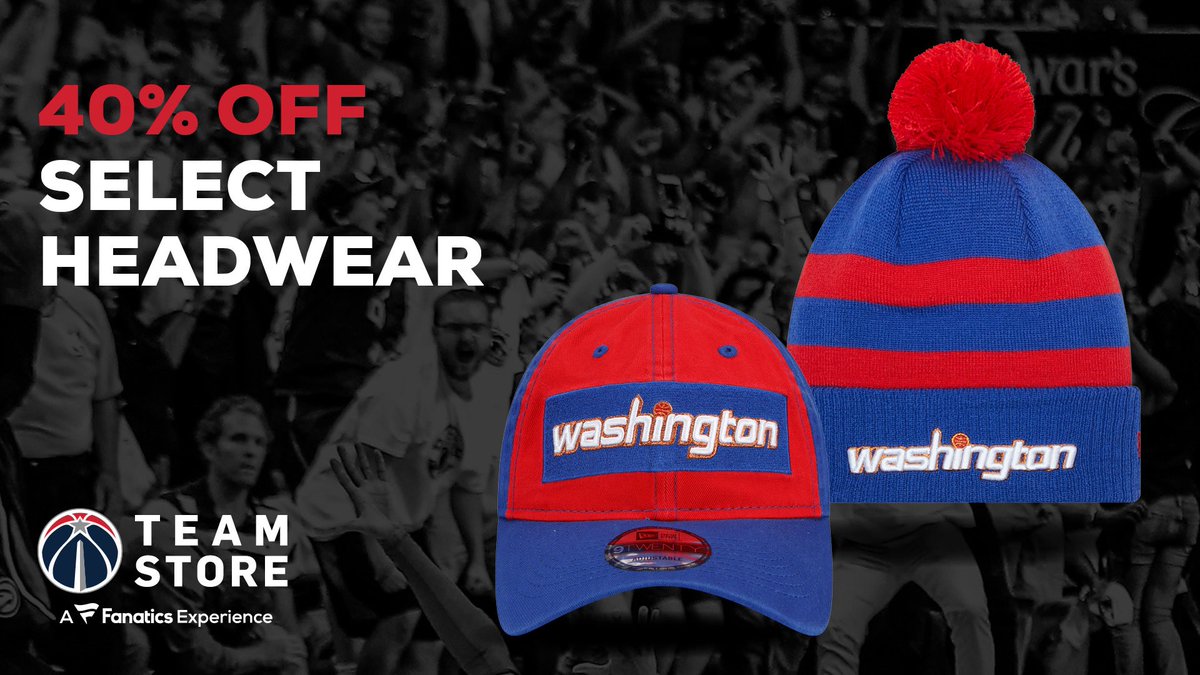 Get 40% off @WashWizards City Edition headwear! Tonight only. #DCAboveAll