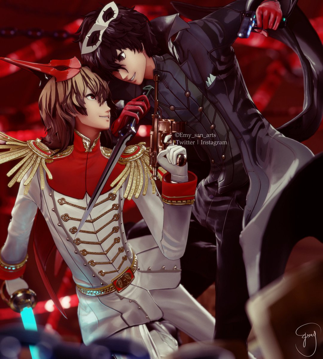 Emy_san_arts's tweet photo. Rivals.
#Persona5 #P5 https://t.co/kr60M5ZTSn