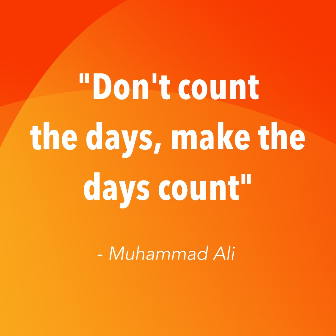 Quote of the week by Muhammad Ali: 

"Don't count the days, make the days count"

New month refresh alumni! Happy April, let's keep making the days count !!!
