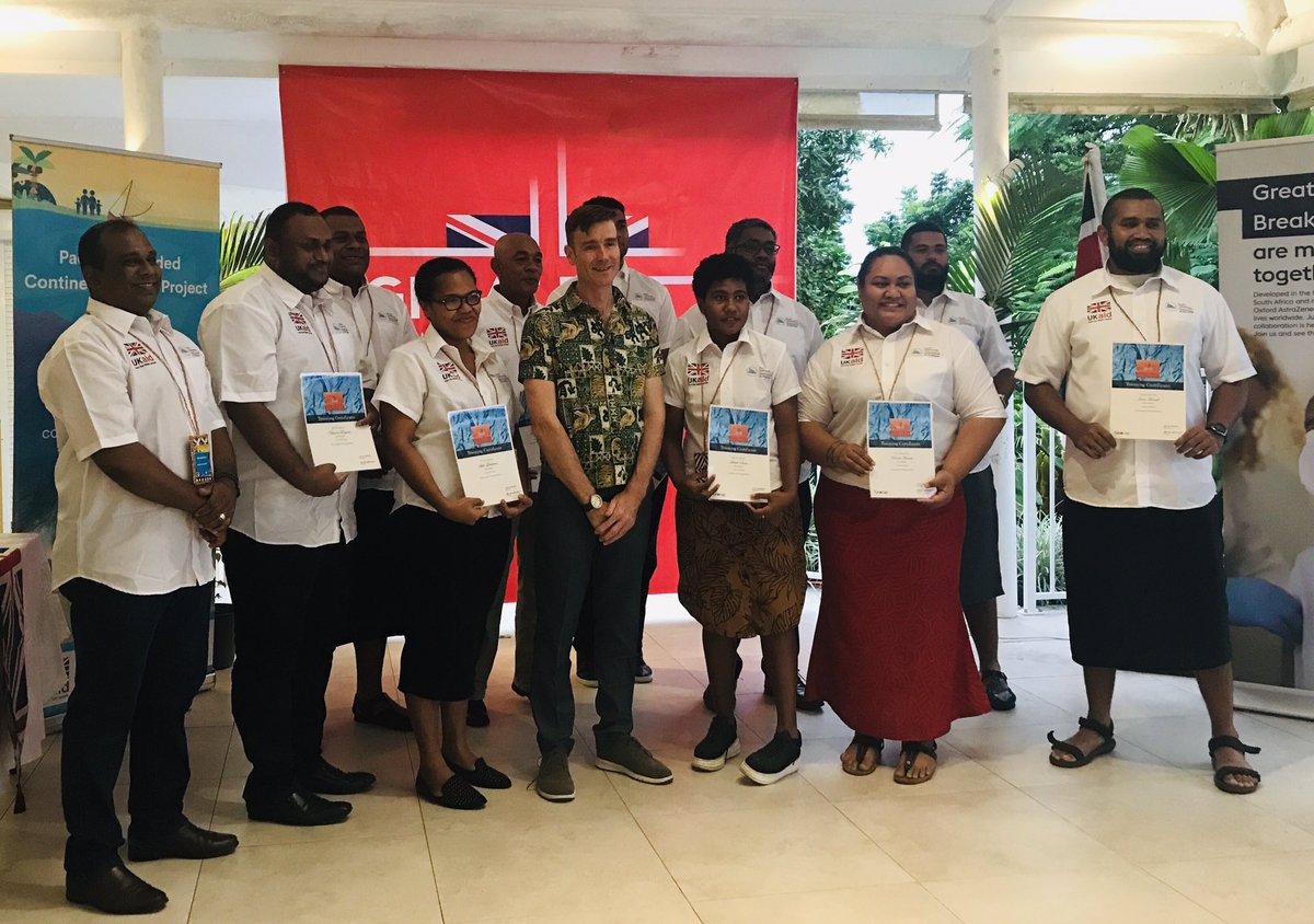 NicolaNoble25's tweet image. Fantastic end to the week with the conclusion of the first 🇬🇧 @spc_cps Extended Continental Shelf Geocap training in #Fiji with @BrianJJonesUK presenting certificates to the trainees and welcoming remarks from @baleinabuli Next stop #SolomonIslands &amp;amp; #Vanuatu @ukinfiji #CSSF
