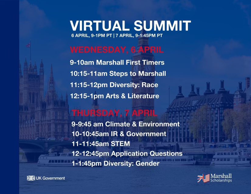 Learn how 🇺🇸 undergraduates from any university 🎓 can receive a free graduate degree in the 🇬🇧 The two day, nation-wide #MarshallSummit is FREE and accessible via Zoom featuring @MarshallAlums & administrators Register for all panels here: flowcode.com/page/marshall-…