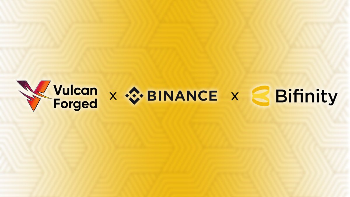 VulcanForged's tweet photo. We’re delighted to team-up with @binance and Bifinity to offer Fiat on-ramps to purchase $PYR directly in My Forge.

Using the Binance pair as liquidity you’ll be able to use a credit card to top up your $PYR balance. https://t.co/ZlauWzKMni