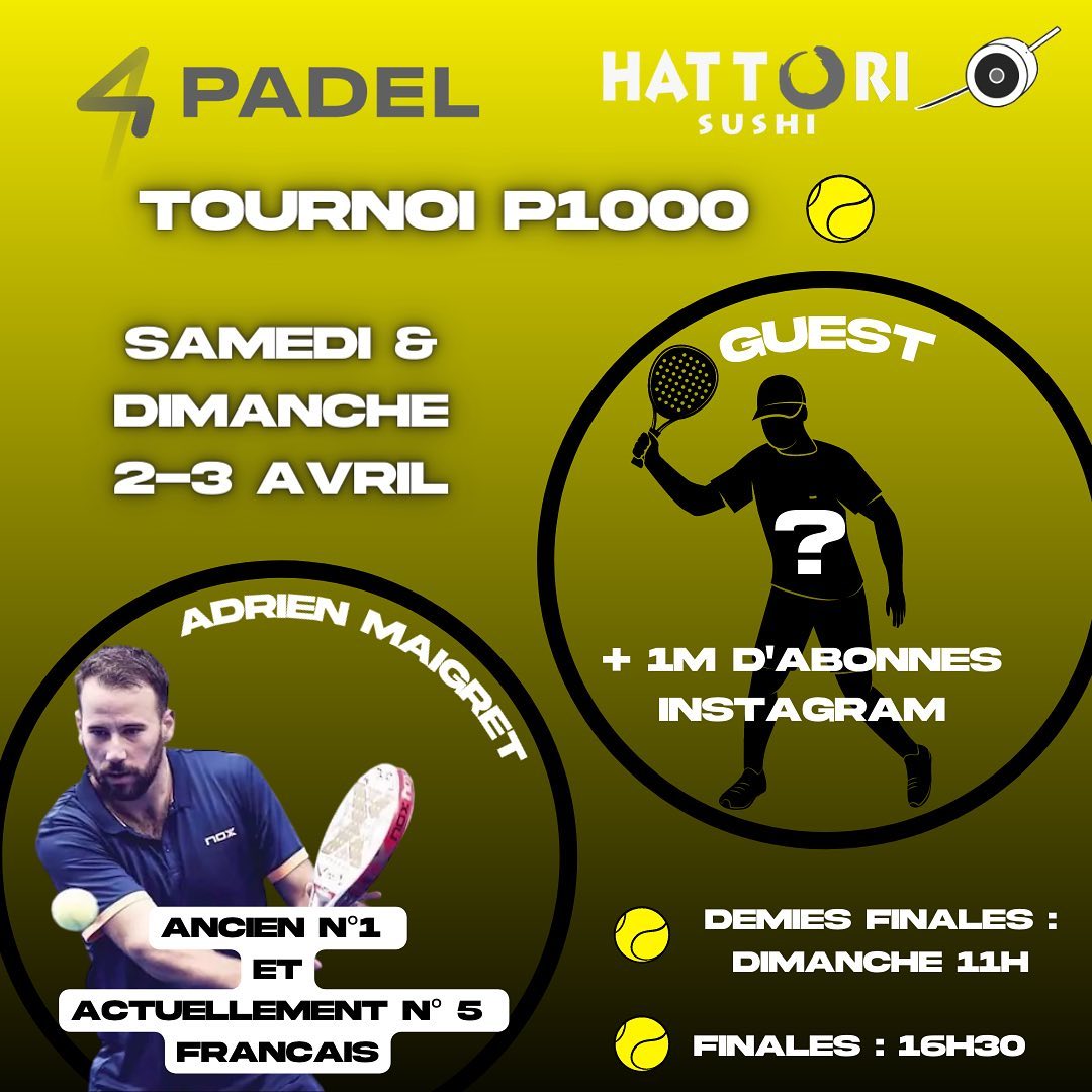 AssoVideoTech's tweet image. 🎥 A partir de 11h débute la diffusion du tournoi de padel P1000 Hattori Sushi organisé par LR Padel Squash. A suivre sur notre chaîne 👉 youtu.be/K5JQsH-MA6o
#Padel #P1000 #LaRochelle #LeFiveLaRochelle