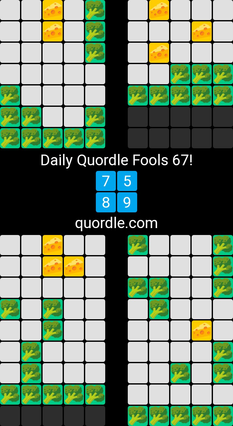 Dr Petra Hanga Daily Quordle Fools 67 7 5 8 9 T Co Eqwtsocagm T Co 2jnf18q7vf Twitter