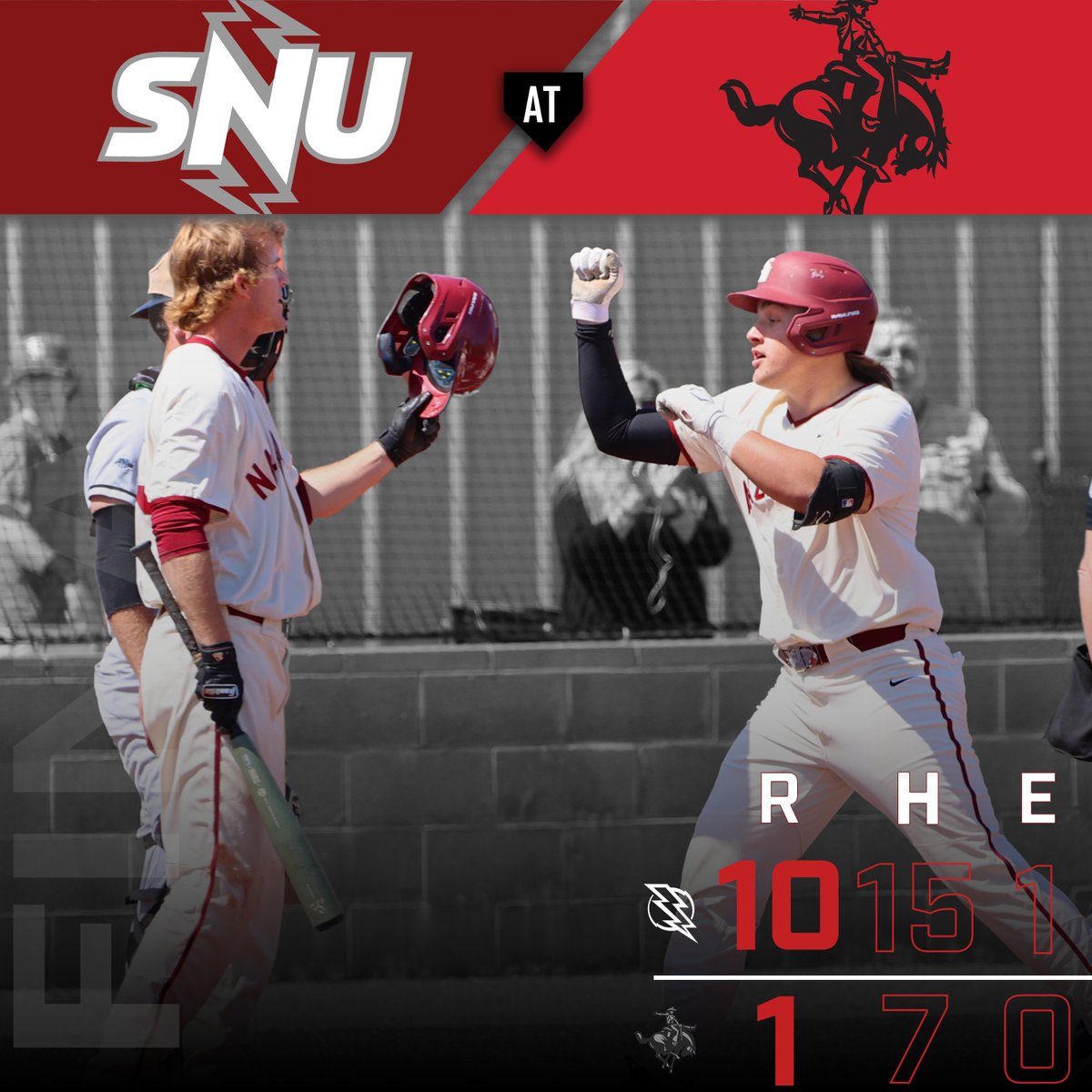 No foolin' around today! 😎

Casey Minchey's complete game and SNU's 15 hits earns them the series opening win over the Rangers!

C. Minchey  | CG, 11 K
E. Taylor | 3-4, HR, RBI
<a href="/colbyentwistle8/">Colby Entwistle</a> | 2-3, 4 RBI, 2B
<a href="/oliverdwilson/">Oliver Wilson</a> | 3-5, 3 RBI

#BoltsUp⚡️