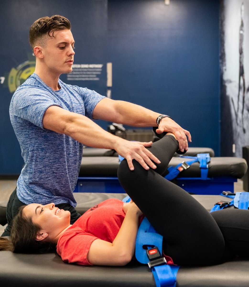 StretchZoneMB's tweet photo. For a movement that requires more stability, our practitioners secure you with our proprietary strapping system so the stretch is fully focused on one muscle group. Specific methods help to properly position, stabilize, isolate, and manipulate your muscles. We'll do all the... https://t.co/MLbyBhJG3n
