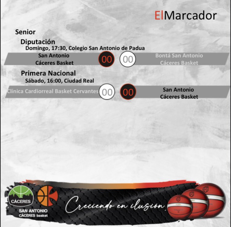 SanAntonioCc's tweet photo. #Partidos de la jornada 🏀.

En especial, el @ResidenciaSACC, que juega este fin de semana la Final Four Junior en el Pabellón Polideportivo Guadiana, de Mérida. 

#Cantera @Caceres_Basket https://t.co/zXJGHlqVu7