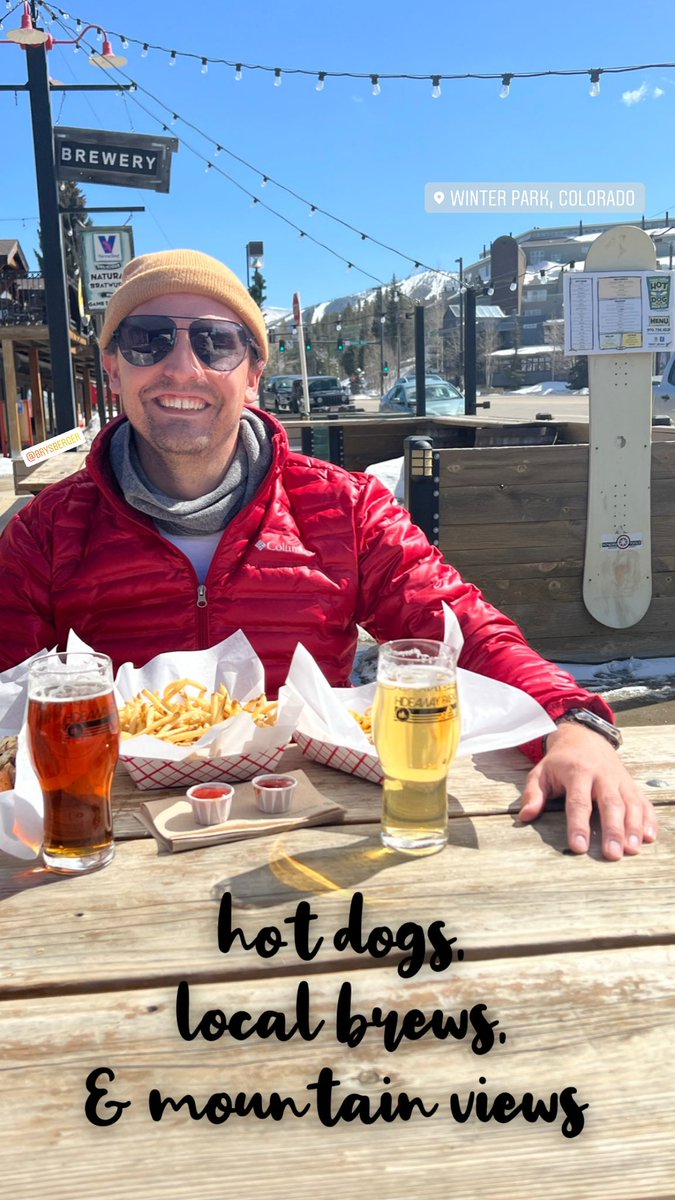 loving our mountain life &amp; soaking up every ray of sunshine until we have to return to real life (i.e. work-life). #winterpark #coloradoliving #funemployment